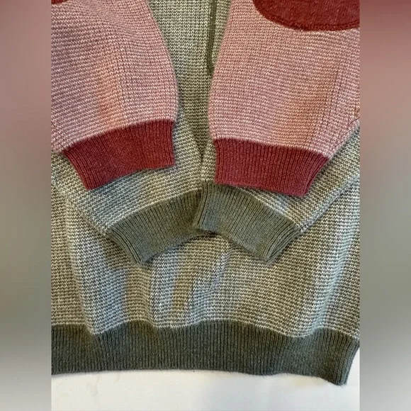 Zara Green and Burgundy Crewneck Sweaters - Picture 3 of 9